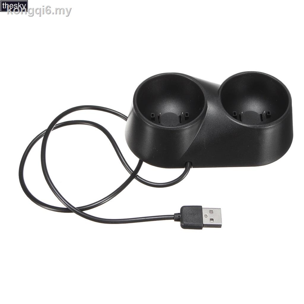 【REDAY Stock】vr 控制器充電器雙 USB Dock 遊戲充電站支架適用於 PS4 PSVR 移動工具