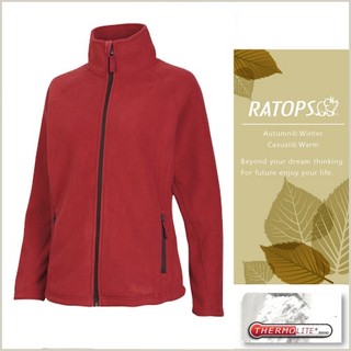 【瑞多仕-RATOPS】女 Thermolite推毛防潑水夾克.輕量保暖外套.禦寒外套/舒適透氣 玫瑰紅色 DH6123