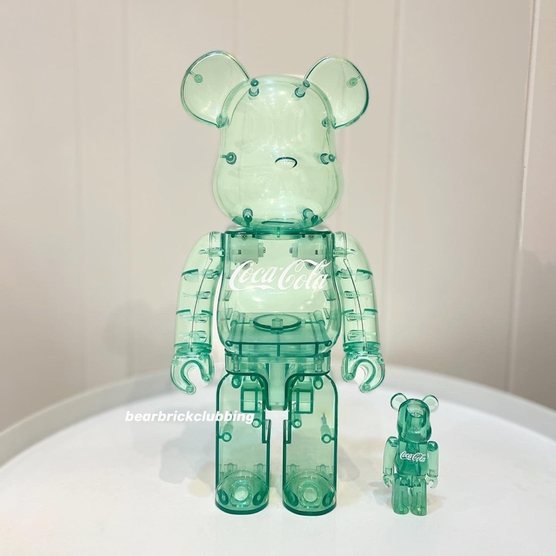 Be@rbrick《全新現貨》（下單前一定要私訊我）可口可樂 透明綠色400%+100%