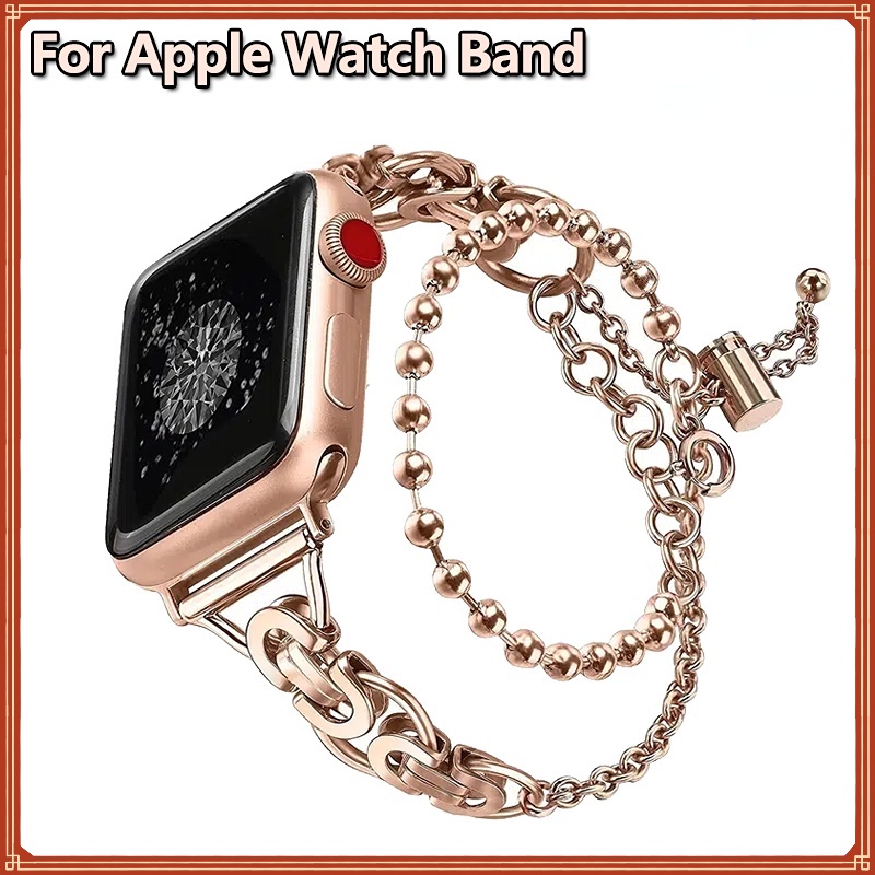 金屬蘋果錶帶 手鍊兼容Apple Watch 8 7 Se 6 5 4 3 Ultra 49/45/44/42/40mm