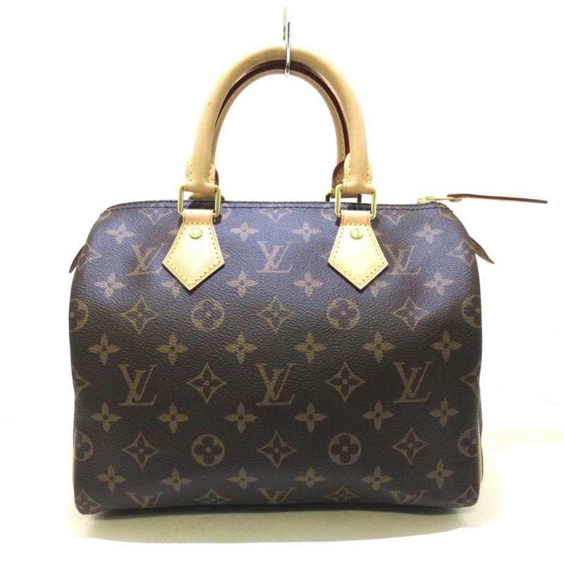 極新 LV speedy 25 小號 加背帶 Louis Vuitton 波士頓包 手提 防塵袋 鎖頭鑰匙