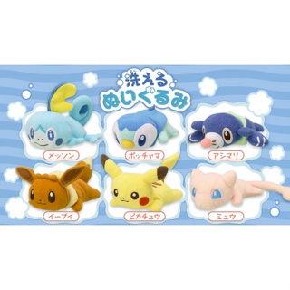 [Hina日本代購] 現貨 日本 寶可夢 Pokémon 可水洗娃娃系列 皮卡丘 伊布 波加曼 夢幻 淚眼蜥 球球海獅