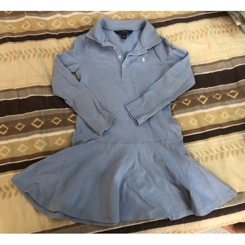 Ralph Lauren/RL/POLO小馬灰藍長袖洋裝（6）