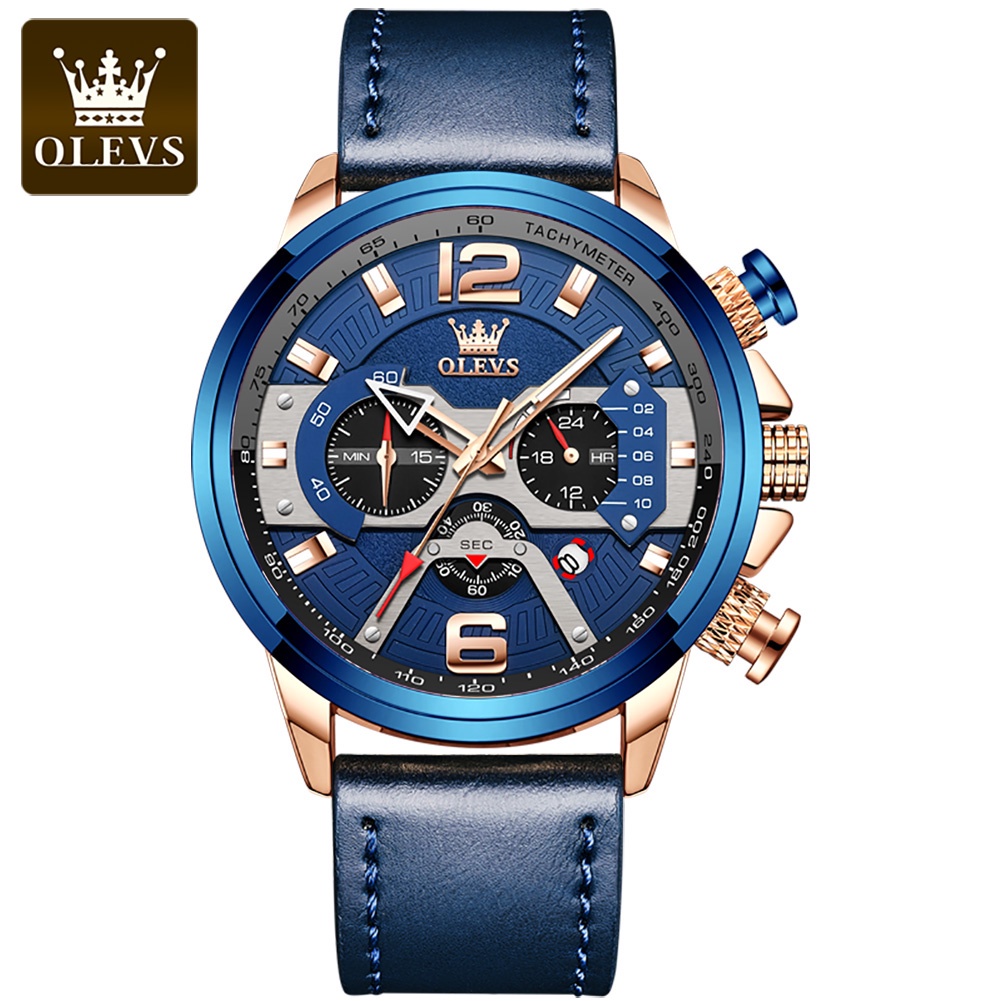 OLEVS 9915男士手錶勞力士同款手錶日曆夜光防水功能