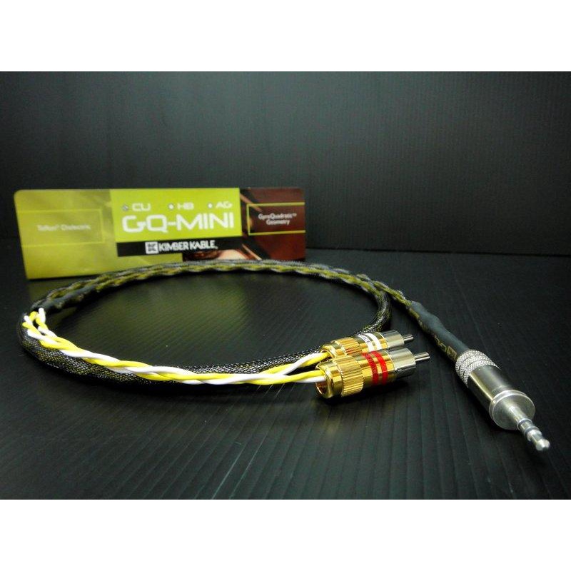 『永翊音響 』美國 kimber kable GQ MINI Cu 3.5立體頭對RCA連接訊號線~廠製公司貨~現貨供應