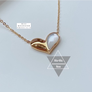 Miu•Miu-現貨-A31-鈦鋼金色love項鍊-24小時內發貨
