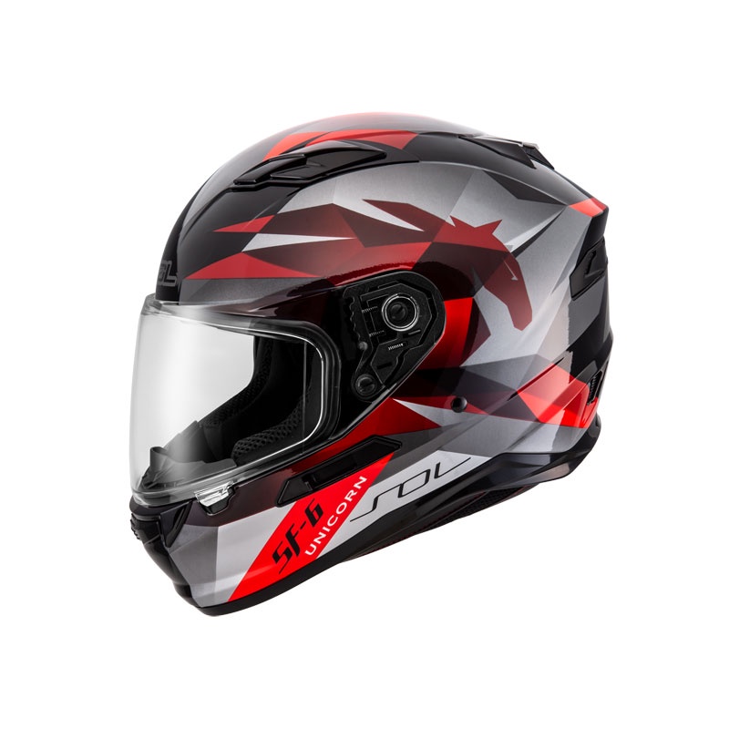 【SOL Helmets】SF-6全罩式安全帽 (獨角獸_黑/紅) ｜ SOL安全帽官方商城