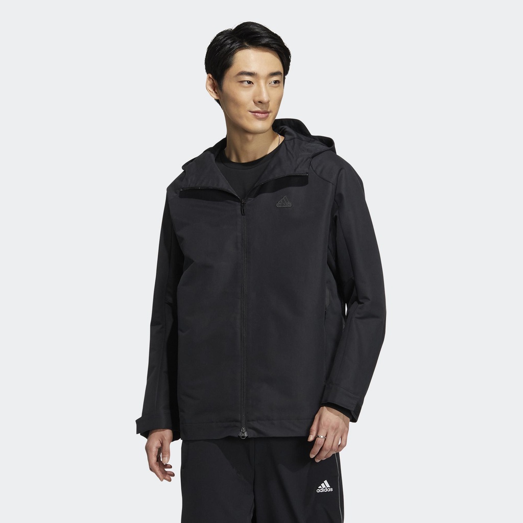 【豬豬老闆】ADIDAS TH PREM WV JKT 黑 全開式拉鍊 休閒 運動 寬鬆 連帽外套 男款 HY5829