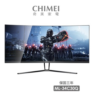 CHIMEI 奇美】34型 144Hz FreeSync 1500R 21:9曲面電競螢幕(ML-34C30Q)