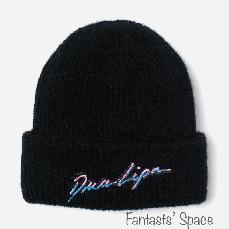 F•L🚀(現貨x1)🇬🇧HM正品 Dua Lipa Future Nostalgia 專輯 刺繡 黑色 毛帽