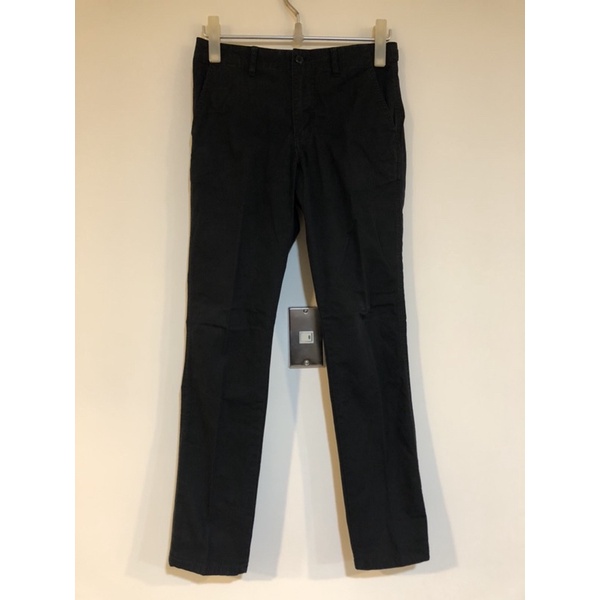 無印良品高端支線MUJI LABO合身黑色軍褲