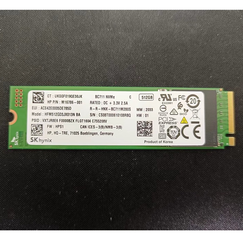 【SK hynix】SSD 512GB(拆機良品)