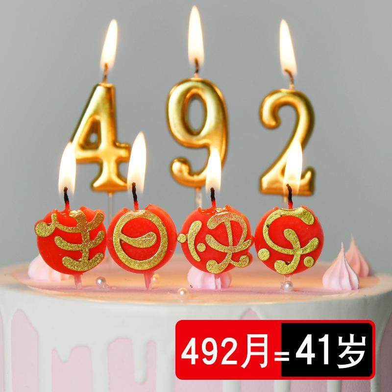 🎈辣妹子🎈生日快乐蛋糕蜡烛同学朋友爸爸妈妈生日布置装饰蛋糕创意数字蜡烛