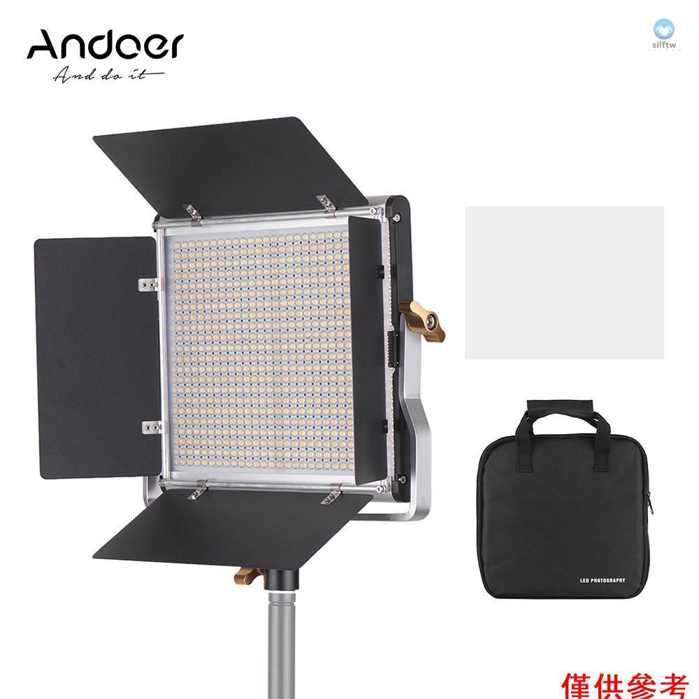 Andoer 專業 LED 視頻燈可調光 660 LED 燈泡雙色燈板 3200-5600K CRI 85+