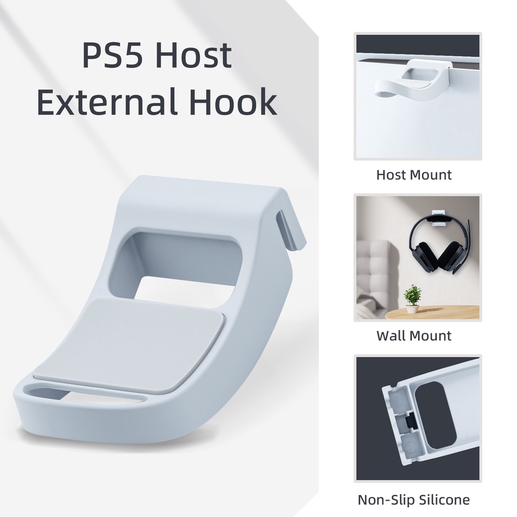 Honcam PS5主機外部掛鉤 適用於 PS5 手柄/耳機 (HC-A378B)