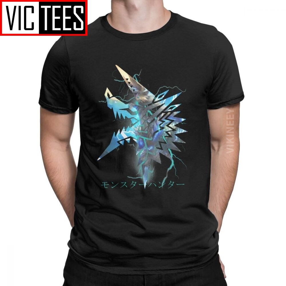 2022 年男士 T 恤 Monster Hunter World Zinogre T 恤 100% 新奇 T 恤圓領衣