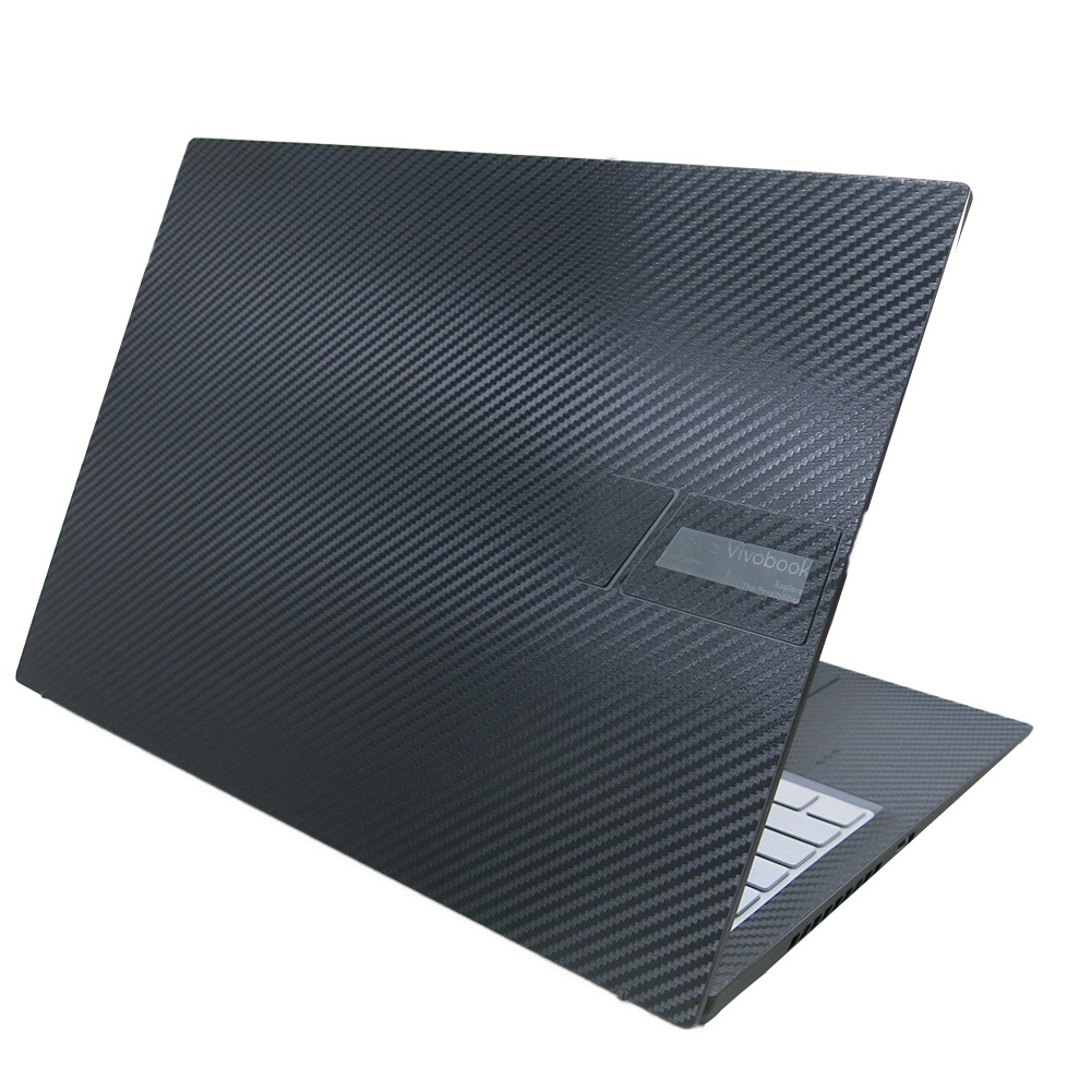 【Ez】ASUS VivoBook 16 X1605 X1605ZA 搖滾黑 黑色卡夢紋機身貼 (上蓋、鍵盤週圍、底部)
