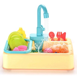 小朋友玩具 洗菜機 玩具流理台 電動出水洗碗台 仿真洗碗槽 鳥用澡盆