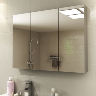 破損包換 不銹鋼 浴室鏡櫃 鏡箱 浴鏡 單獨掛牆式洗手間鏡箱廁所衛生間鏡子帶置物架收納
