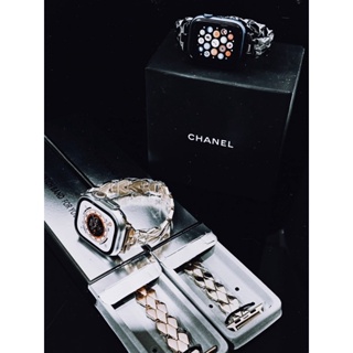Apple Watch 8/Ultra 專用小香風棋菱格金屬錶帶 香奈兒 Chanel