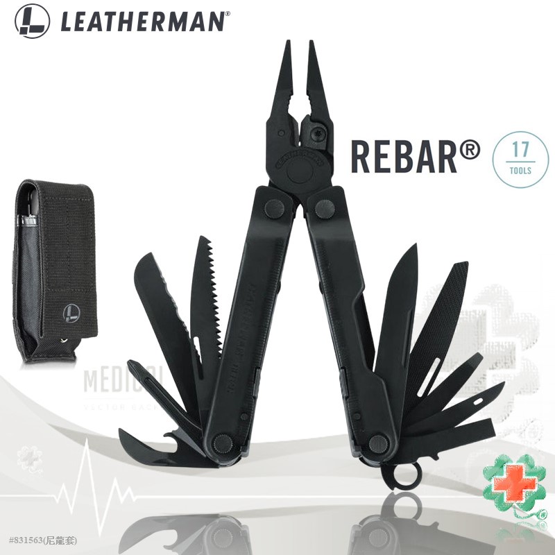 【德盛醫材】美國Leatherman Rebar 工具鉗-軍事黑-公司貨#831563(雷射刻字)