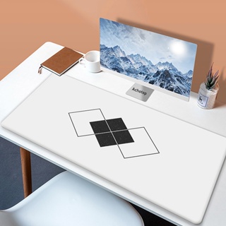 黑白極簡鼠標墊大號辦公鼠標墊防滑鼠標墊橡膠桌地毯遊戲桌墊鍵盤墊