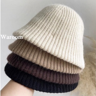Waroom|現貨 P24 韓國日系羊毛遮臉針織水桶毛帽|女帽子|顯臉小|漁夫帽|圓頂盆帽|針織毛線帽|水桶帽|保暖帽