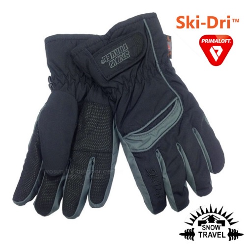 【SNOW TRAVEL】英國Ski-Dri防水透氣膜保暖手套.機車手套.保暖手套.防寒手套_黑_AR-65