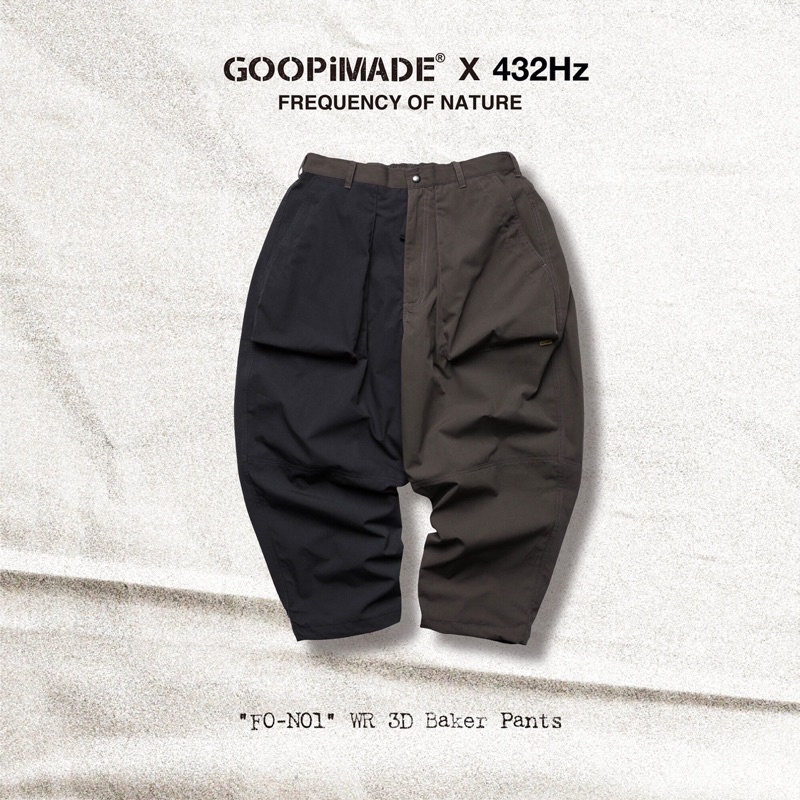 Goopi FO-N01” WR 3D Baker Pants - Navy / Grey