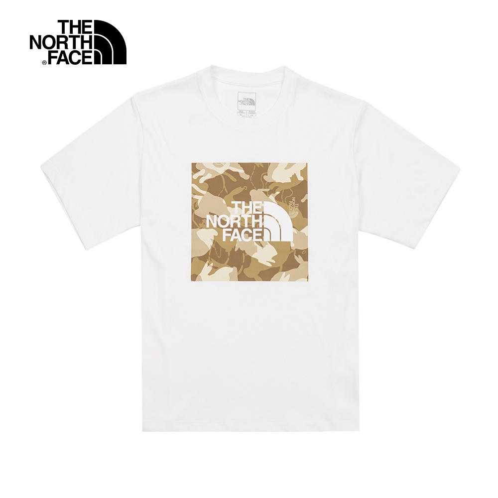 The North Face北面【新年款】男款白色兔紋迷彩LOGO印花寬鬆短袖T恤｜81QHFN4