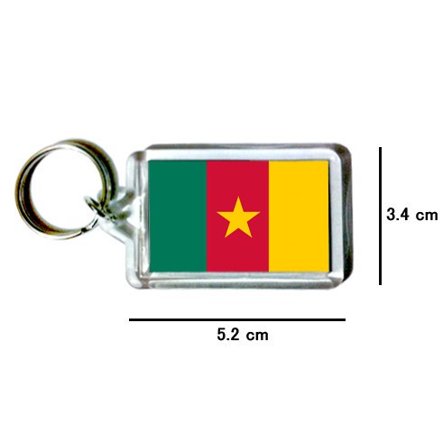 喀麥隆 Cameroon 國旗 鑰匙圈 吊飾 / 世界國旗
