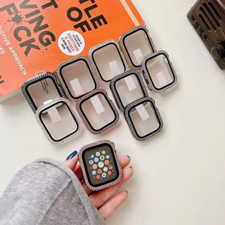 【台灣現貨】Apple watch雙排鑽保護殼 10色可選 保護膜 電鍍錶殼 防摔殼 水鑽 保護套41mm 45mm