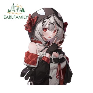 EARLFAMILY 13cm x 8.8cm 適用於 Sakamata Chloe Hololive 汽車貼紙創意簡約
