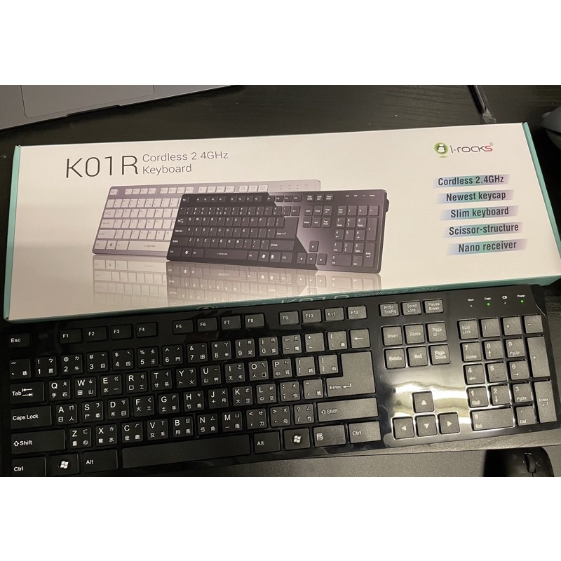 irocks K01R 無線鍵盤-鏡面黑
