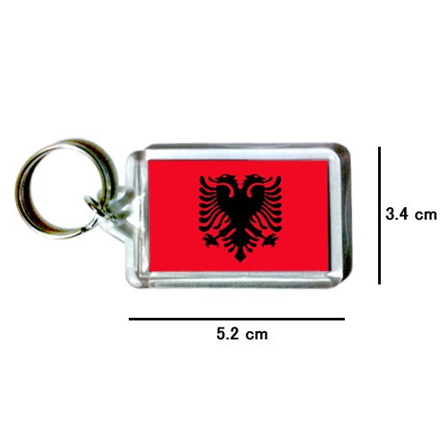 阿爾巴尼亞 Albania 國旗 鑰匙圈 吊飾 / 世界國旗