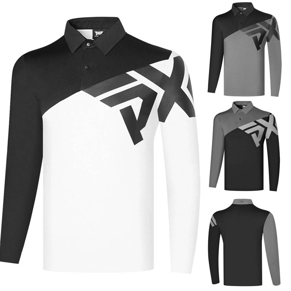 高爾夫球衣服男秋冬新款長袖polo衫golf服裝透氣防晒T恤球衣上衣