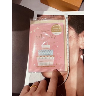 全新生日快樂歌～粉色音樂生日卡片 日本製 購於日本🇯🇵