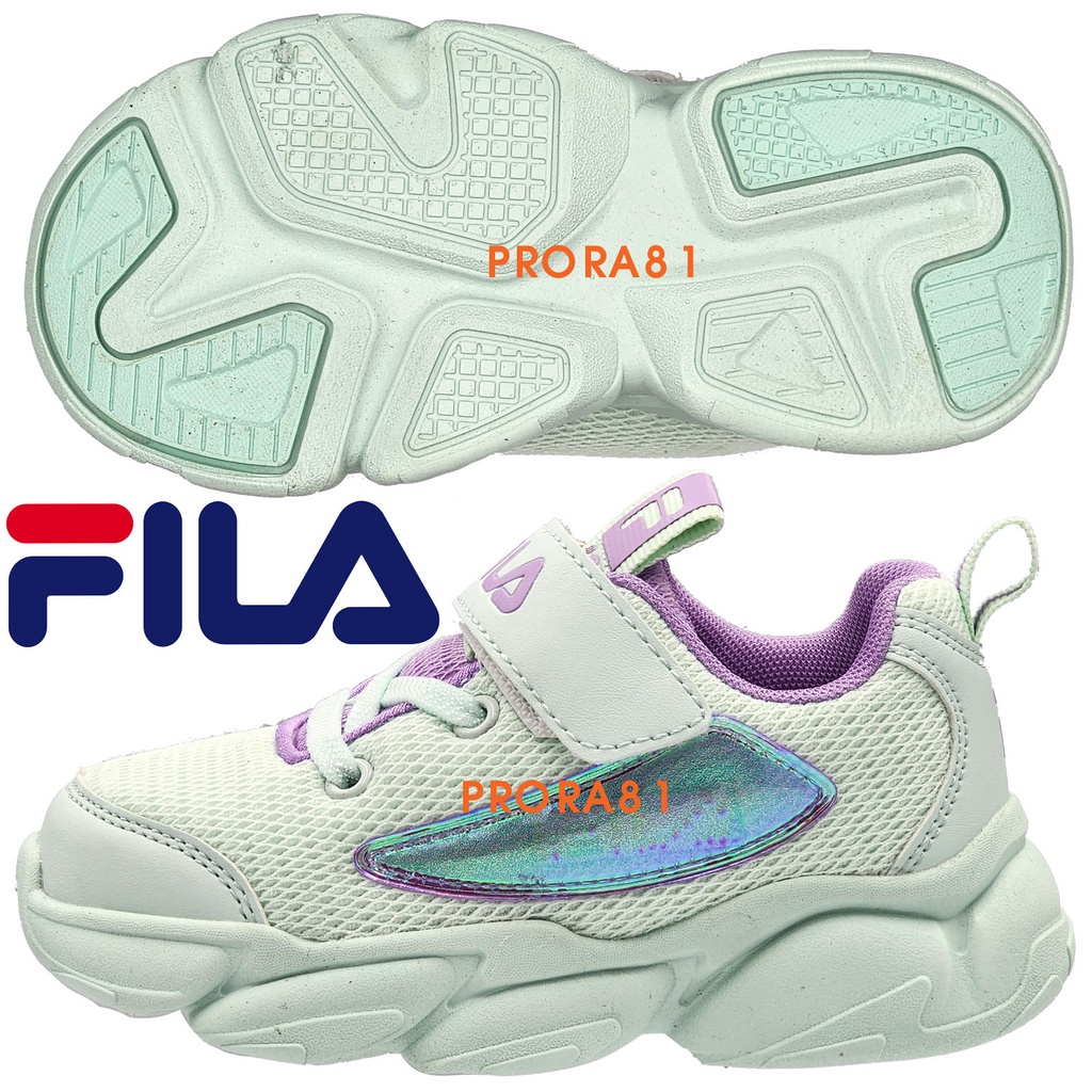 FILA J437X-339 蘋果綠 兒童黏帶電燈運動鞋 / 電燈持久 / 舒適 / 避震 / 138F