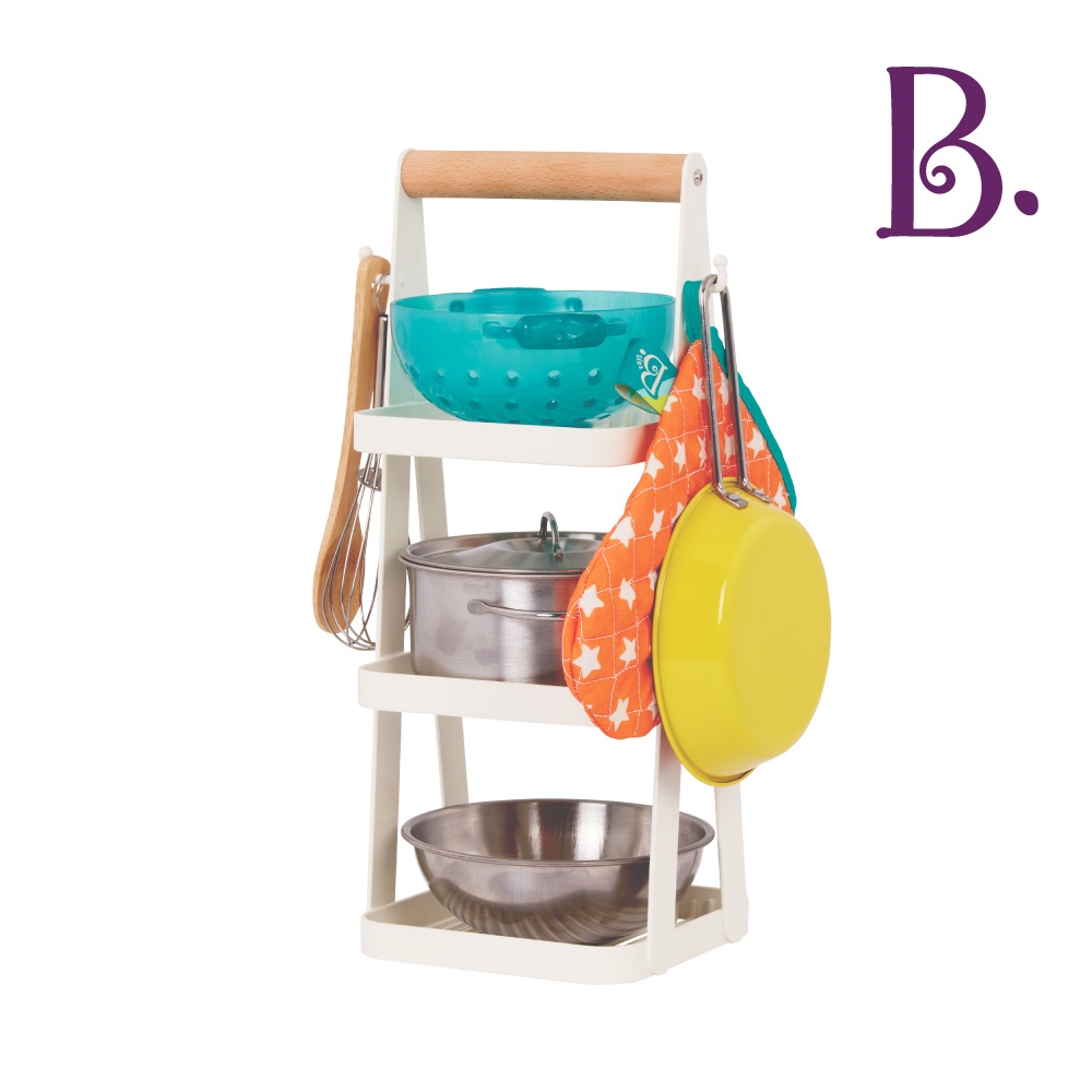 B.Toys 見習主廚 - 廚具收納架 家家酒玩具 煮飯玩具 廚房玩具 兒童玩具
