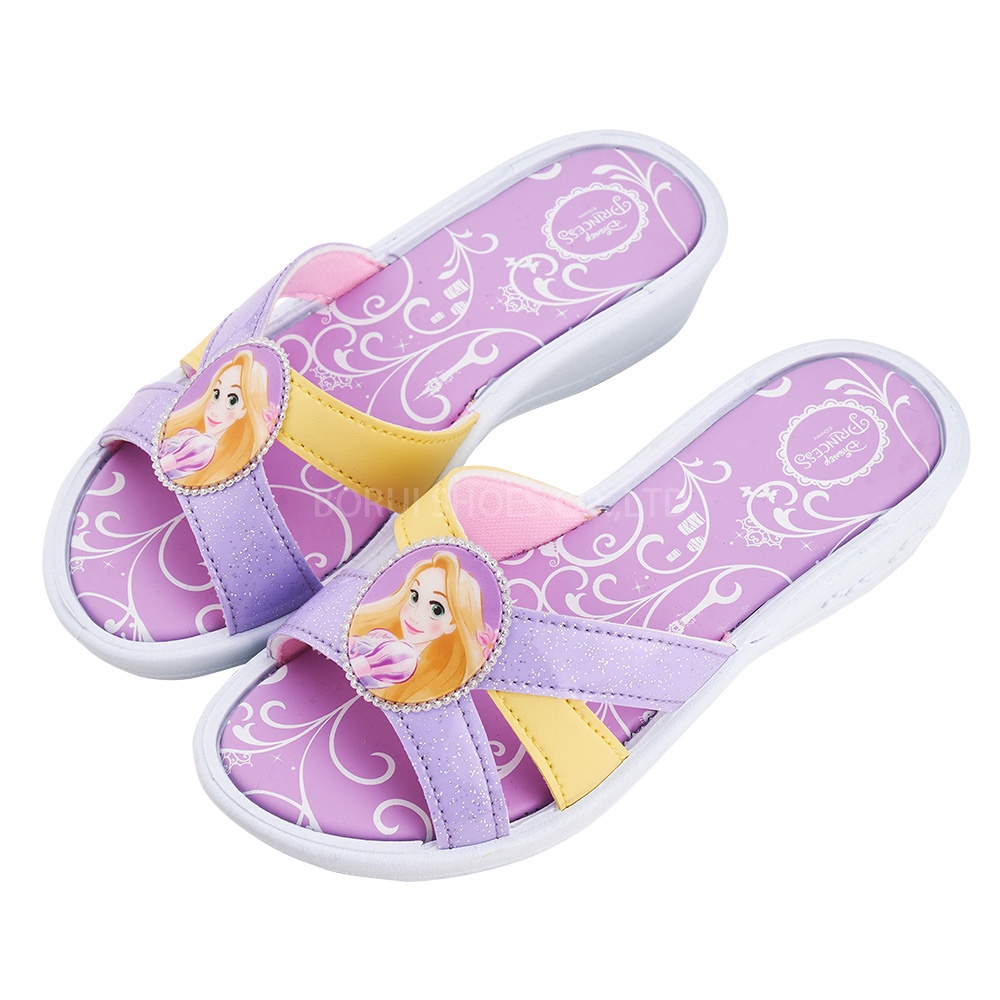 [現貨]迪士尼童鞋 公主 魔髮奇緣 樂佩公主 氣質拖鞋-紫