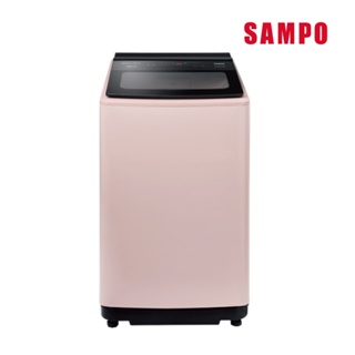 【送不鏽鋼快煮壺】SAMPO聲寶 16KG 超震波系列直驅變頻全自動洗衣機-典雅粉 ES-N16DV(P1) 含基本安裝