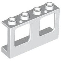 樂高 LEGO 白色 1x4x2 雙窗 壁板 窗戶 61345 4521846 White Window Plane