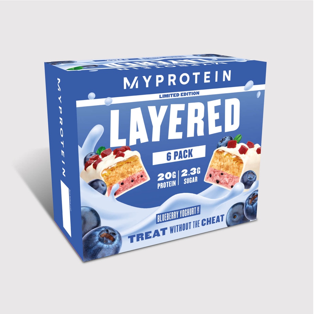 Myprotein六層夾心高蛋白棒 - 藍莓乳酸口味6入