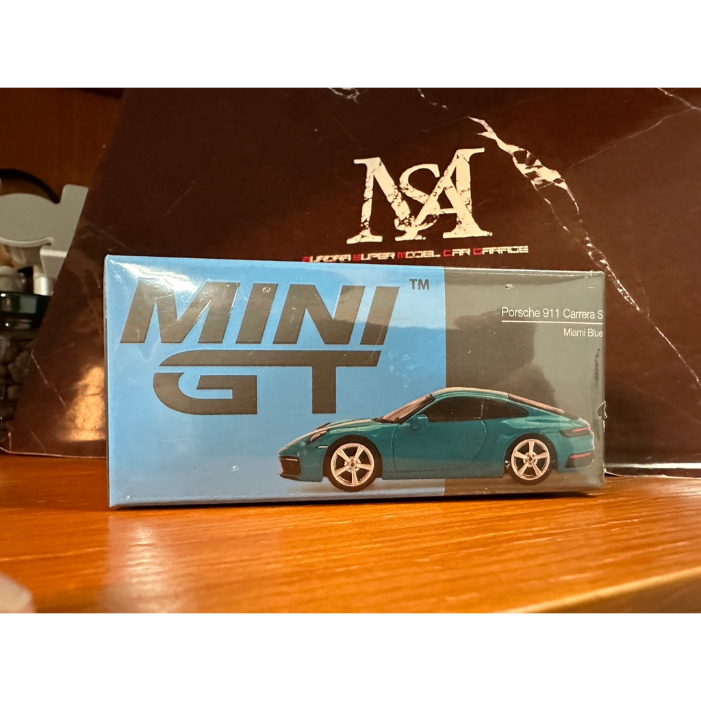 MINI GT #435 1/64 Porsche 911 (992) Carrera S 邁阿密藍 LHD