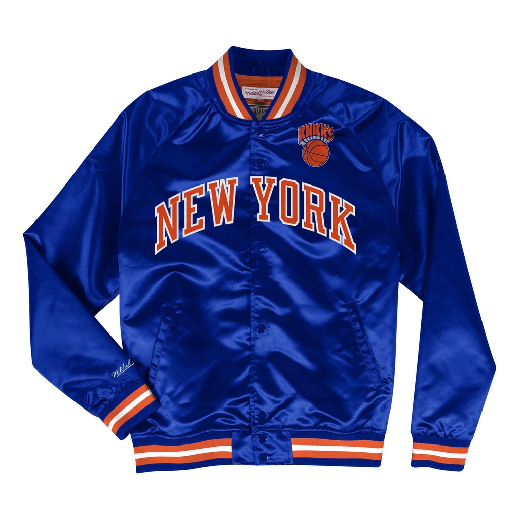 NBA Lightweight Satin Jacket 緞面棒球外套 尼克 藍