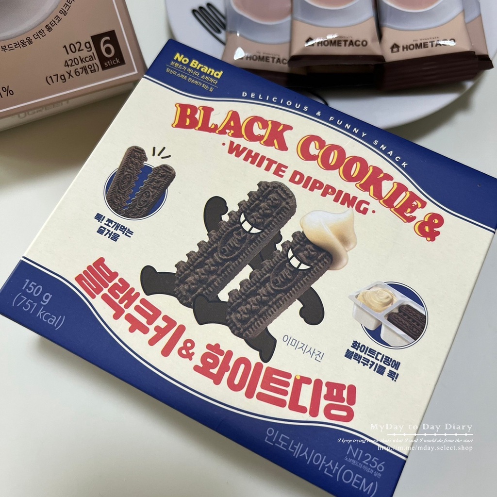 【萌客窩】🇰🇷韓國✈️ 零食 No Brand 巧克力香草沾醬餅乾 巧克力餅乾 沾醬餅乾 沾醬奧利奧
