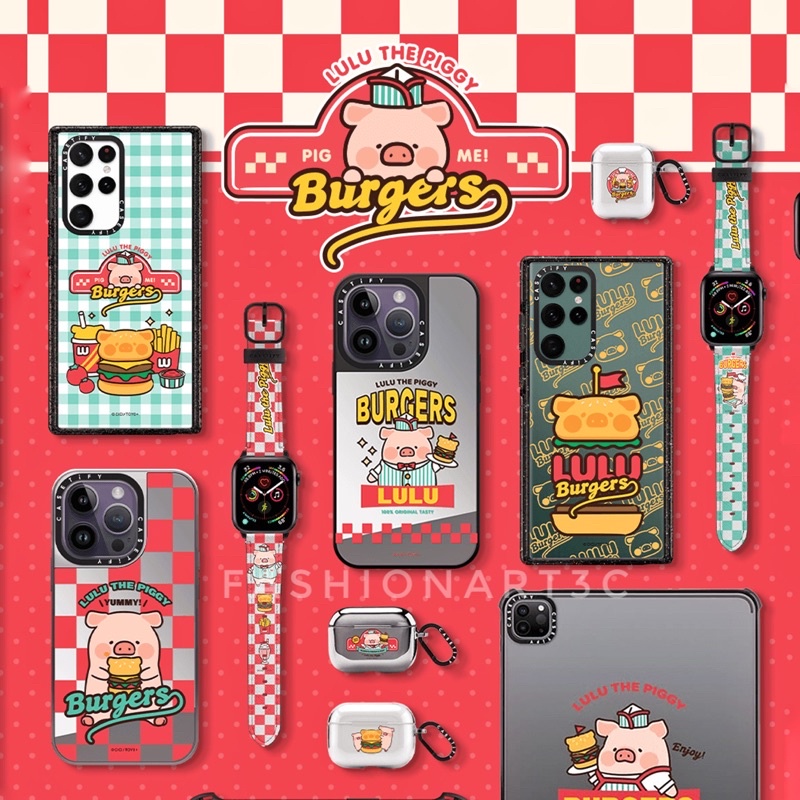 Lulu The Piggy x CASETiFY 🐷 獨家漢堡快餐店iPhone 15Pro 手機殼