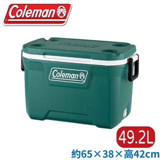 【Coleman 美國 49.2L XTREME 手提冰箱《永恆綠》】CM-37237/保冷保冰箱/冰筒/冰桶/置物箱