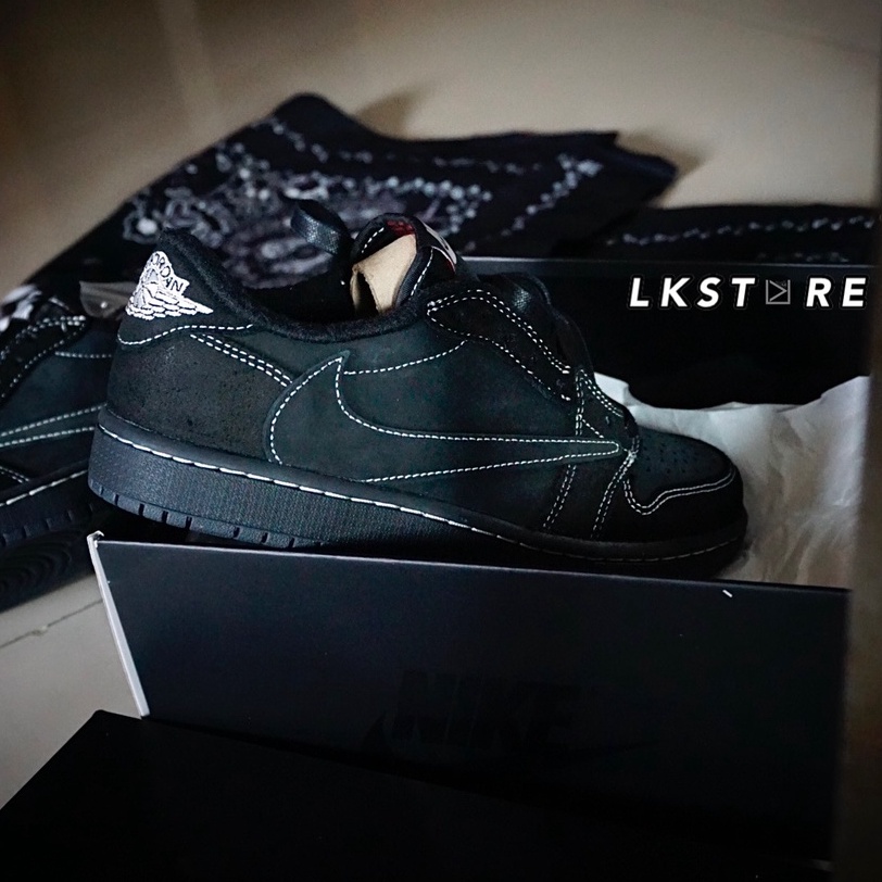 {LKSTORE} Travis Scott x Air Jordan 1 Low "全黑倒勾“ DO5442-001