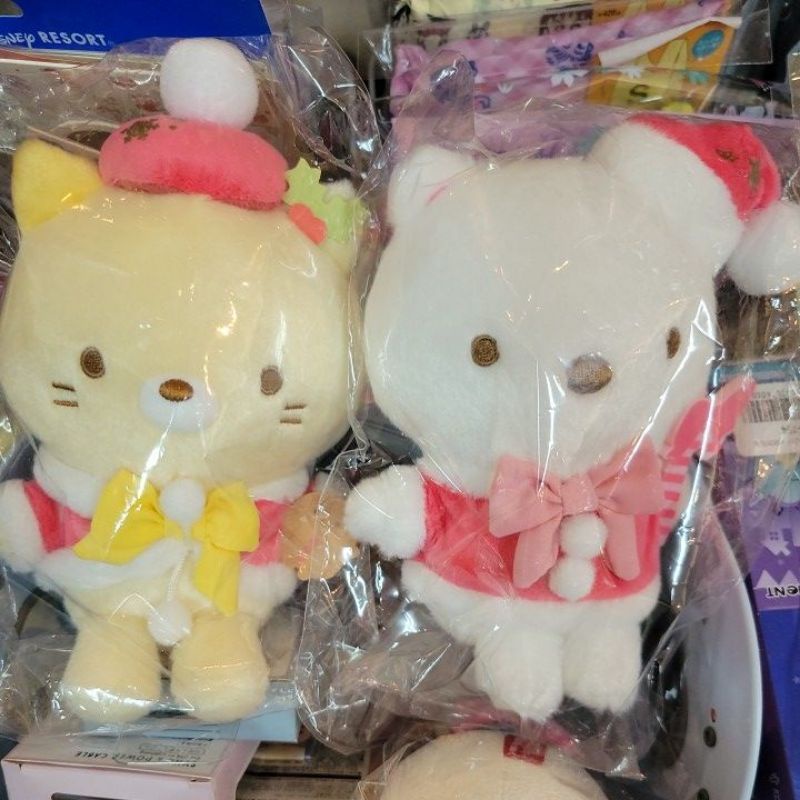 日本正版 角落生物 十周年 聖誕節 絨毛娃娃 愛心 限定 貓咪 白熊 恐龍 有牌 san-x 現貨